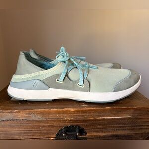 OluKai Women's Athletic Shoes in Mint Green Miki Li Water Shoe